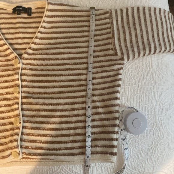 Theory Striped Box Cardi - Picture 9 of 10